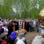 Освящение купола на новый храм в селе Уголок Зубово-Полянского района