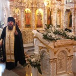 Божественная служба в Крещенский сочельник в Воскресенском соборе Свято-Варсонофиевского женского монастыря