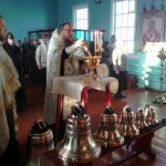 Освящение звонницы в храме Рождества Богородицы п.Умет